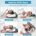 Elviros Cervical Neck Pillow for Neck Pain Relief, CPAP Pillow for Side, Back & Stomach Sleepers, Ergonomic Orthopedic Pillow for CPAP Users to Reduce Air Leaks and Mask Pressure, White