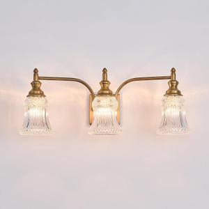 Bathroom Light Fixture Brass Vanity Lighting 3 Lights Bathroom Wall Scone for Bedroom Living Room Hallway
