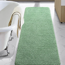 LOCHAS Bathroom Rug Runner 24x60 Inch, Soft Thick Absorbent Microfiber Bath Rugs for Bathroom, Machine Washable, Shaggy Plush Non Slip Bath Mat for Tub, Shower Floor, Quick Dry Mats, Sage Green