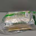 50pcs White Paper Hand Fan Bamboo Folding,Handheld Paper Folded for Wedding Party and Home Decoration