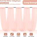 6 Panels Blush Pink Ceiling Drapes for Wedding Ceiling Drapes 5ftx30ft Wedding Arch Draping Fabric Sheer Curtains Voile Chiffon Drapery Draping Wedding Ceiling Decorations for Party Ceremony Stage, 60"W x 360"L