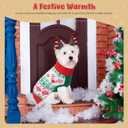 Yternal Christmas Dog Sweater with Leash Hole, Cozy Knit Holiday Pullover for Small Medium Large Dogs, Cute Winter Holiday Coat, Warm Festive Reindeer Snowflake Xmas Jumper Red S