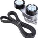 NewYall Belt Tensioner and Serpentine Belt for Honda Accord 3.0 3.5 2003-2012, Odyssey 2005-2017, Pilot 2005-2015, Ridgeline 2006-2014, Acura MDX 2003-2013, RL 2005-2012, TL 2004-2008, ZDX 2010-2013