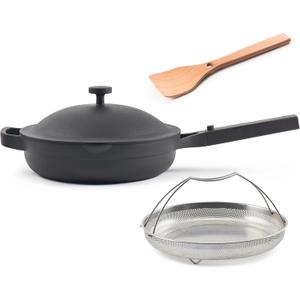 Our Place Always Pan 2.0 | 10.5" Ceramic Pan with Modular Lid, Steamer Basket & Spatula | Patented 10-in-1 Nonstick, Non-Toxic Cookware Made Without PFAS | Induction & Oven-Safe up to 450F | Char