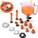 HORUSDY No-Spill Coolant Funnel Kit, Spill Proof Funnel Bleeder with Adapters. Universal Fitment