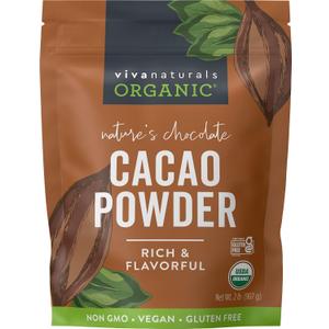 BetterBody Organic Cacao Powder, Non GMO, 16 Ounces (Pack Of 5) (EXP 09/03/27)