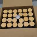 EDELHAUS Square Spice Jars with Bamboo Wooden Lid (Pack of 24) Spice Jars with Shaker Insert and 240 Labels - Bamboo Lid Glass Container for Spice Organisation [4.3 in  1.8 in]