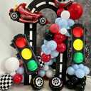 3 x 6Pcs Traffic Light Balloons for Kids Birthday Party Decorations,Transportation Big Balloons for Race Car Birthday Party Supplies
