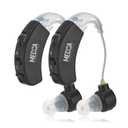 Behind The Ear Sound Amplifier - BTE Hearing Ear Amplification Device and Digital Hearing Aids for Seniors PSAD for The Hard of Hearing, Noise Reducing, Black, by MEDca