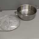 LOLYKITCH 7 Quarts Tri-Ply Stainless Steel Saut Pan with Lid,12 Inch Deep Frying Pan,Large Skillet,Jumbo Cooker,Induction Pot,Dishwasher and Oven Safe.