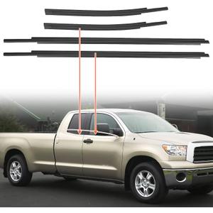 ACLONG Weatherstrip Window Seal Car Window Moulding Trim Sweep Felt Seal Kit Fit for Toyota Tundra Double Cab 2007-2019 68160-0C02068210-0C02068163-0C010 68164-0C010-4 Piece Set