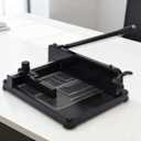 Heavy Duty Paper Cutter for A4 Paper, Guillotine Paper Cutter 12 Inch, 400 Sheet Capacity, Solid Steel Construction, 20.87"x15.55"x7.87"