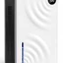 Dehumidifier, Dehumidifiers for Home (1000 sq.ft), 98 OZ Dehumidifier for Basement Bathroom Bedroom, Auto Shut Off Dehumidifiers, Timer Setting, Digital Display, Drain Hose, 7 Colors Light, Black