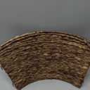 Christmas Tree Collar, 23.5 D Handmade Water Hyacinth Christmas Stand Tree Collar Basket Base Cover for Holiday Decoration (Chestnut Brown)