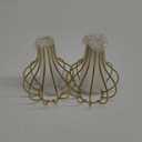 2 Pcs Gold Metal Flower Vases, Small Desk Decor for Floral Arrangements, Geometric Glass Test Tube Vases - Elegant and Modern Design for Home, Wedding, and Office Centerpieces