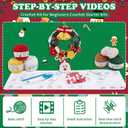 Alvian DIY Crochet Christmas Wreath Kit - Complete Beginner-Friendly Set with Garland, Pom Poms & Video Tutorial | Handmade Holiday Door Decor, Wall Hanging & Gift Idea