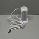 Tower Power Strip Flat Plug with 11 Outlets 3 USB (1 USB C), TESSAN Surge Protector Tower 1625W/13A,1050J Protection, 6 Feet Extension Cord with Multiple Outlets, Office Desk Supplies, Dorm Essentials (White)