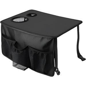 Walker Tray with Cup Holders (Black)