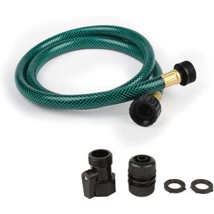 Garden Hose No Leaking for Watering: No Kink and Lightweight - 1/2" Water Hoses 3 FT with Fittings for Outdoor and Yard (Green)