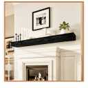 Rustic Fireplace Mantle Shelf 72 Inches for Home Decor - Handcrafted Wood Wall Shelf - Decorative Farmhouse Mantel 72 X 8 X 3 - Espresso