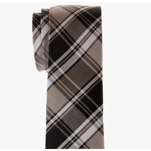 Retreez Retro Styles Classic Plaid Woven Microfiber Skinny Tie
