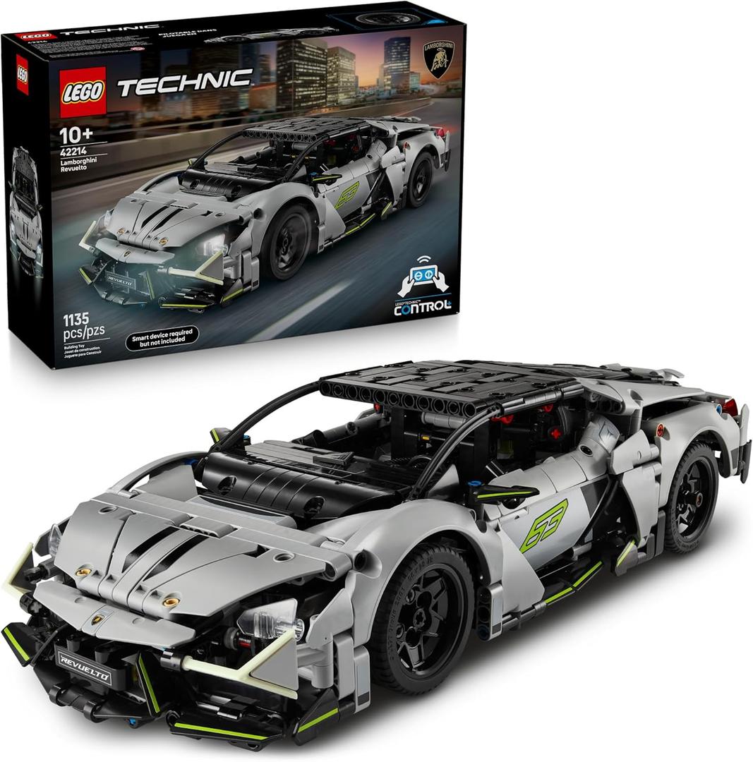 LEGO Technic Lamborghini Revuelto Super Sports Car Toy - Building Set for Girls & Boys - Lamborghini Model Kit for Kids, Ages 10+ - Makes a Great Gift for Kids & Car Enthusiasts - 42214