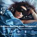 3D Sleep Mask with Bluetooth Headphones, Sleeping Headphones for Side Sleepers, Wireless Music Eye Mask with Ultra-Thin Stereo Speakers for Men, Women