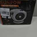 SUNPOW Retractable Garden Hose Reel 1/2 Inch x 33ft - Wall Mounted Hose Reel with 3/4 Inch Brass Fittings & 10-Pattern Nozzle - Auto Rewind System, Any Length Lock, 180 Swivel Bracket