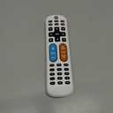 UltraPro BigEZ OneTouch Big Button Universal TV Remote for Seniors, Easy to Use, Replacement Remote for Samsung, LG, Sony, Vizio, Roku TV, Streaming Players, Backlit Buttons, 2 Device, White, 85053