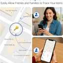 Air Tags Tracker 4 Pack:Bluetooth Item Finder Works with Apple Find My, iOS Only Key Finder, Pet Tracker, Luggage Locator, Wallet & Backpack Tag Replaceable Battery (Reef Accent Pack)