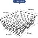 Pantry Baskets Pantry Organization and Storage 4 Pack Large Wire Baskets for Organizing Pantry Storage Bins Metal Wall Hanging Basket