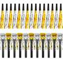 Deekin 80 Pieces Metallic Party Noise Makers New Year Blower Squawkers Blow Horns Musical Blowouts Whistles and Party Favors for Birthday Shower Graduation Gold and Silver