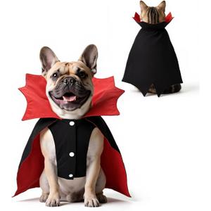 CuteBone Dog Halloween Costumes for Small, Medium, Large Dogs Vampire Pet Cosplay Outfits | Cute Puppy Costume for Halloween Party, Dress-Up, Photo Shoots GBZ04SMALL
