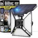 Bell+Howell Bionic Trio Solar Lights Outdoor with Motion Sensor, Super Bright Landscape Spotlight for Outdoor, Patio, Yard, and Garden – 500 Lumens, Black, As Seen On TV (Cool White)
