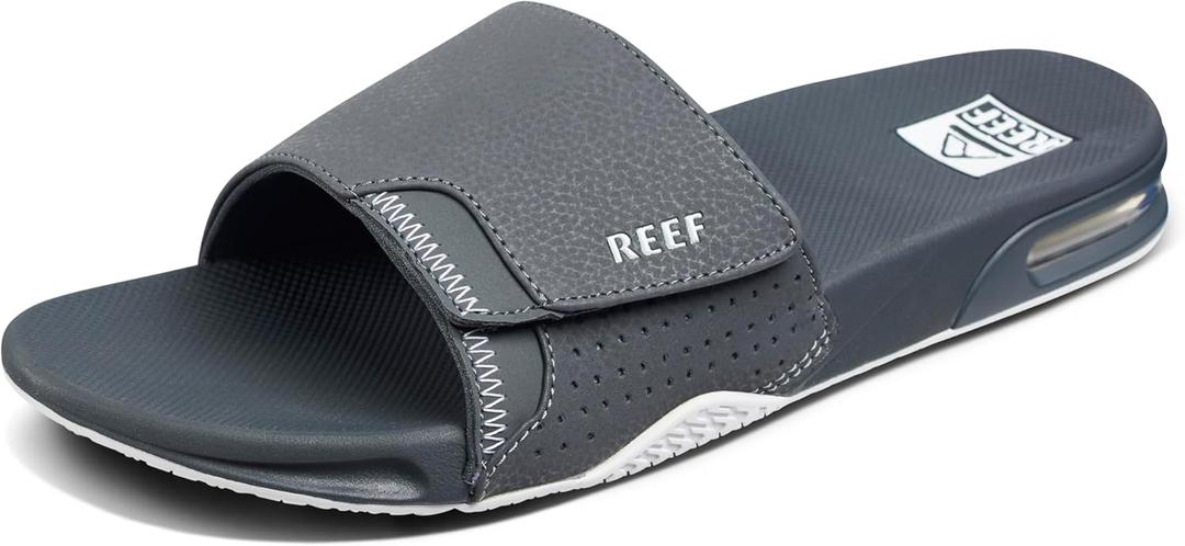 REEF Fanning Slide Men's Bottle Opener Sandal, Arch Support, Durable Outsole, Water Friendly (8)