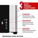 Mueller UltraToast Full Stainless Steel Toaster 4 Slice, Long Extra-Wide Slots for Bagels and Waffles, 6 Browning Levels, LED Display, Cancel/Defrost/Reheat Functions & Removable Tray, Kitchen Gadgets
