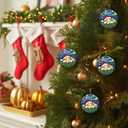 2 x Corgi Christmas Ornament, Starry Night Corgi Dog Hanging Ornaments 2025, Glossy Printed Ceramic Keepsake, Christmas Funny Gifts for Women Men Pet Lovers, Dogs Themed Tree Decorations (03. Corgi Vangogh)