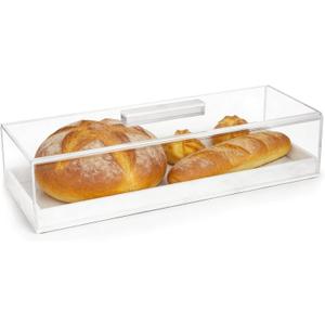 Acrylic Rectangular Cake Tray, 15"x9"x4.7"Cake Stand Plate with Clear Cover Lid, Multifunctional Pastry Serving Tray, Dessert Holder Tray, Rectangle Cake Platter with Lid for Party, Home, Kitchen