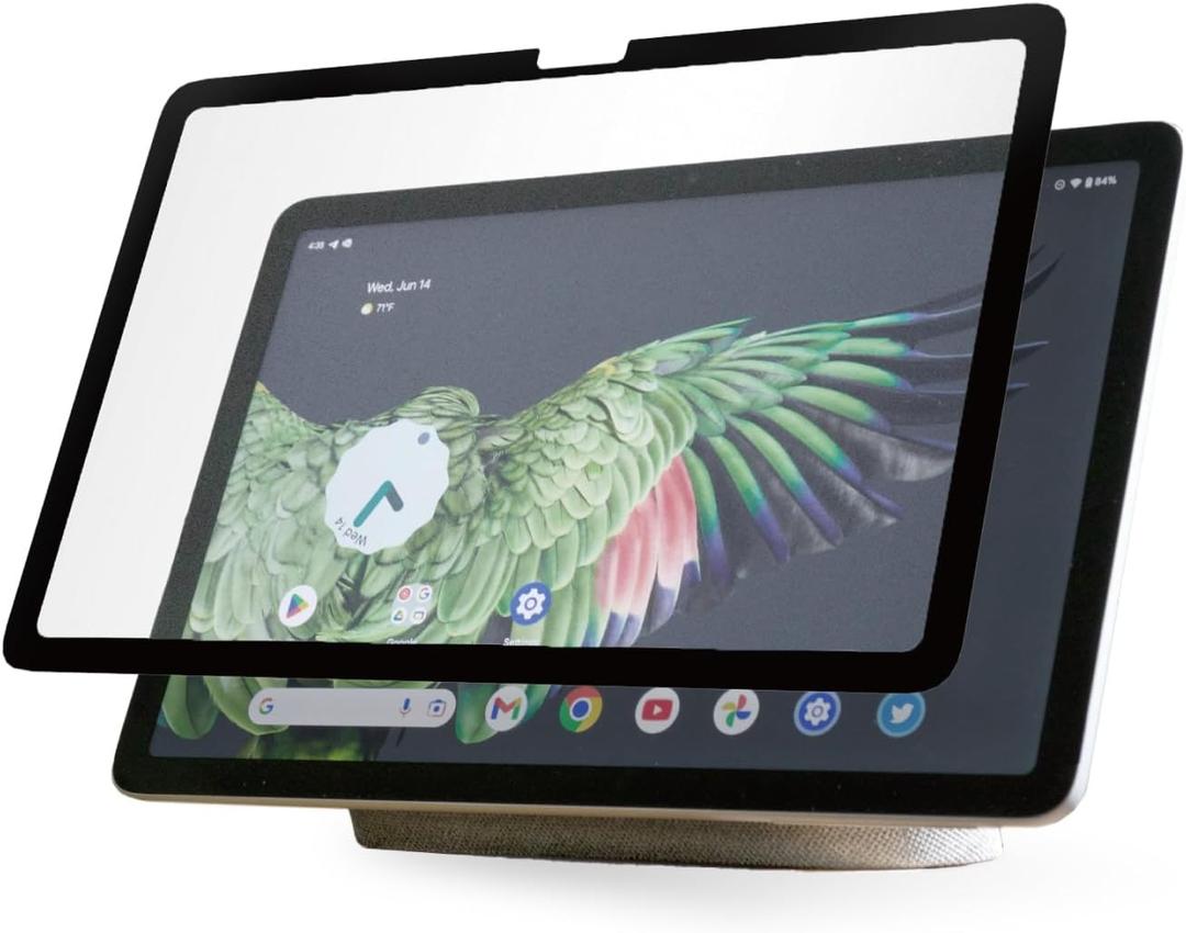 Penoval Detachable Paperfeel Screen Protector for Google Pixel Tablet 2023, Reusable Nano Tech, Easy Install & Detach, Anti-glare, Draw and Sketch Like on Paper