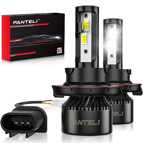 FANTELI H13 LED Bulbs, 34000LM 800% Brighter, Backup 9008 Bulb Interior Light, Plug & Play 6000K Cool White, IP68 Waterproof Replacement, Pack of 2, License Plate Lights