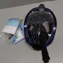 Greatever G2 Full Face Snorkel Mask with Latest Dry Top System,Foldable 180 Degree Panoramic View Snorkeling Mask with Camera Mount,Safe Breathing,Anti-Leak&Anti-Fog (Small-Medium, Black)