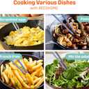 Reusable Long Silicone Cooking Chopsticks with Spoon 12 Inches 2 Pairs Set, Dishwasher Safe, BPA-free Non-Slip, Non-Scratch, Korea Japanese Kitchen Utensils (Pastel Grey 2 Set)