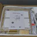 AEPOALUA Nightstand with Charging Station, Morden Bedside Table with Gold Frame, Small White Night Stand, End Table, Bedside Furniture, Side Table with Drawer and Shelf for Bedroom, Living Room