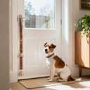 FOLKSMATE Leather Dog Door Bells for Potty Training, Big Brass Puppy Dog Door Bells Extra Loud for Dogs Training, Housebreaking, Door Knob, Dog Bell to Ring to Go Outside Puppy Pet Supplies Leather,, One Dog Bell, Brown/Leather