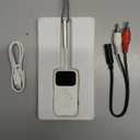 SoundSync Pro Bluetooth Transmitter & Receiver for Airplane, Easy Setup Bluetooth Audio Transceiver for 2 BT Devices, Volume Control, RCA for TV (White)