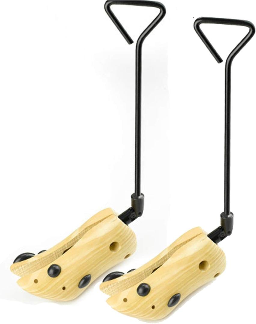 wonuu Men's & Women's Wooden Boot Stretcher for Cowboy Boots Professional Boot Width Shapers for Hiking Work Boots