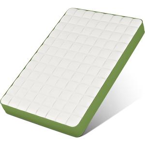 3" Mini Mattress, 38" Lx24 W Premium Foam Mattresses, Soft Pure Cotton Breathable Cover Fabric, Waffle Grid