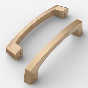 Amerdeco 10 Pack Champagne Bronze Cabinet Pulls 4 Inch(102MM) Hole Centers Kitchen Cabinet Handles Hardware Kitchen Handles for Cabinets Cupboard Handles Drawer Pulls ZH0032