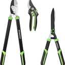 WORKPRO 3-Piece Garden Shears Set - 20 Hedge Shear, 24 Anvil Lopper & 8 Pruning Shear, Heavy-Duty Gardening Clippers with Sharp Blade, Comfort Grip Handle for Branches, Shrubs, and Hedges