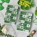 Artoid Mode Green Checkered Clover Shamrock St.Patrick's Day Kitchen Dish Towels, 18x26 Inch Farmhouse Holiday Spring Decoration Cleaning Set of 2